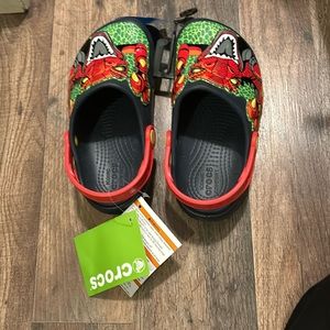 Little boys light up dinosaur crocs